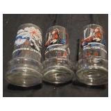 Lot of 3 taco bell star trek glass cups
