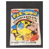 Vintage 1980 pac man stickers and rub offs