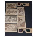 Vintage 3D cards 6 count