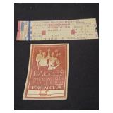 Vintage 1980 vintage concert ticket stub for The