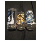 Lot of 3 collectible glass cups