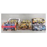 Six NASCAR die-cast model cars