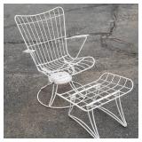 Mid-century Modern Homecrest wrought iron swivel