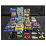 Group of Muscle Machines toy cars.