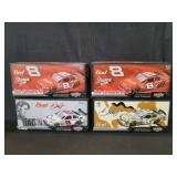 Four signed NASCAR diecast 1:24 scale mode cars