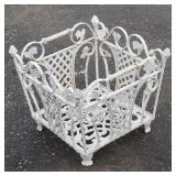 Vintage wrought iron planter
