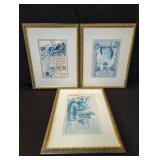 3 La Boheme French prints