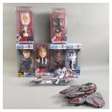 Group of "Star Wars" bobble heads and toys