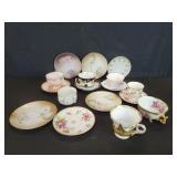 Group of porcelain cups and saucers