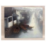 Impressionistic Asian oil on canvas signed on