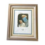 Framed signed Jack Nicklaus and Greg Norman