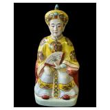 Vintage Chinese porcelain emperor figurine
