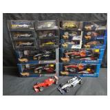 Group of Hot Wheels Formula 1 model cars