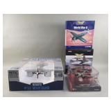 Group of die-cast model airplanes