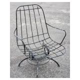 Mid-century Modern Homecrest wire swivel arm chair