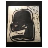 Mixed media painting on paper