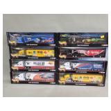 Eight Hot Wheels Racing NASCAR die-cast team