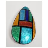 Vintage Thai Siam sterling silver teardrop