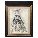 Framed "Pretty in Pink" print by Karen Dupre