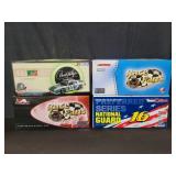 Four signed NASCAR diecast model cars scale 1:24
