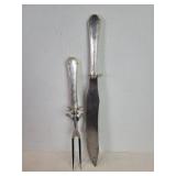 Sterling silver handle carving set