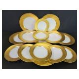 Eight Rosenthal Bavaria gold encrusted porcelain