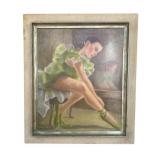 Vintage framed 1948 singed S.L. Young oil painting