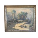 VTG framed 1949 signed Louis Krupp oil painting