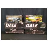Four NASCAR diecast model Cars 2 signed Dale