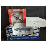 3 die-cast model airplanes