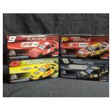4 1:24 scale die-cast NASCAR model cars
