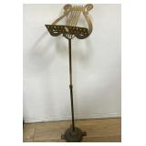 Vintage brass adjustable lyre stand for musical