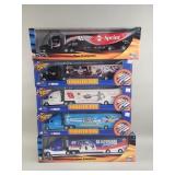 Collection of Hot Wheels NASCAR semi trucks