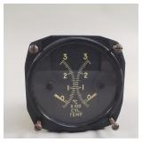 WWII aircraft cylinder temperature indicator gauge