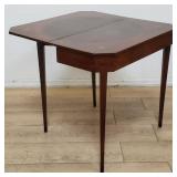 Antique burl wood and inlaid game table with