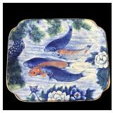 Vintage Japanese hand painted ceramic plate