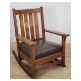 Antique mission oak Arts & Crafts rocking chair