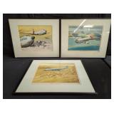 3 vintage Douglas prints