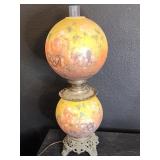 Vintage Gone With The Wind style double globe lamp