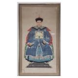 Vintage Chinese painting on rice paper portrait