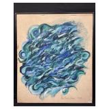 Large vintage framed, signed oil on canvas