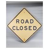 Vintage retried "Road Closed" sign