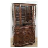 Henry Fuldner & Sons walnut display cabinet with