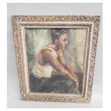 Vintage oil on board