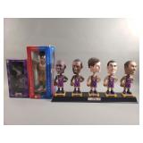 Group of Los Angeles Lakers bobbleheads