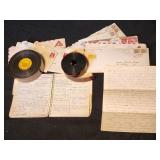 Vintage celebrity phone book & written letters
