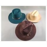 3 vintage hats