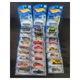 Group of  Hot Wheels 1:64 scale diecast cars