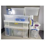 Group of clear storage containers