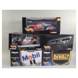 Group of Hot Wheels die-cast NASCAR model cars